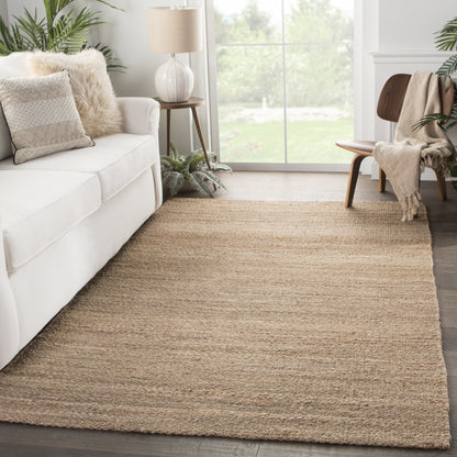 Naturals Tobago NAT38 Rug by Jaipur Living in tan. Made from 100% jute in a unique style.