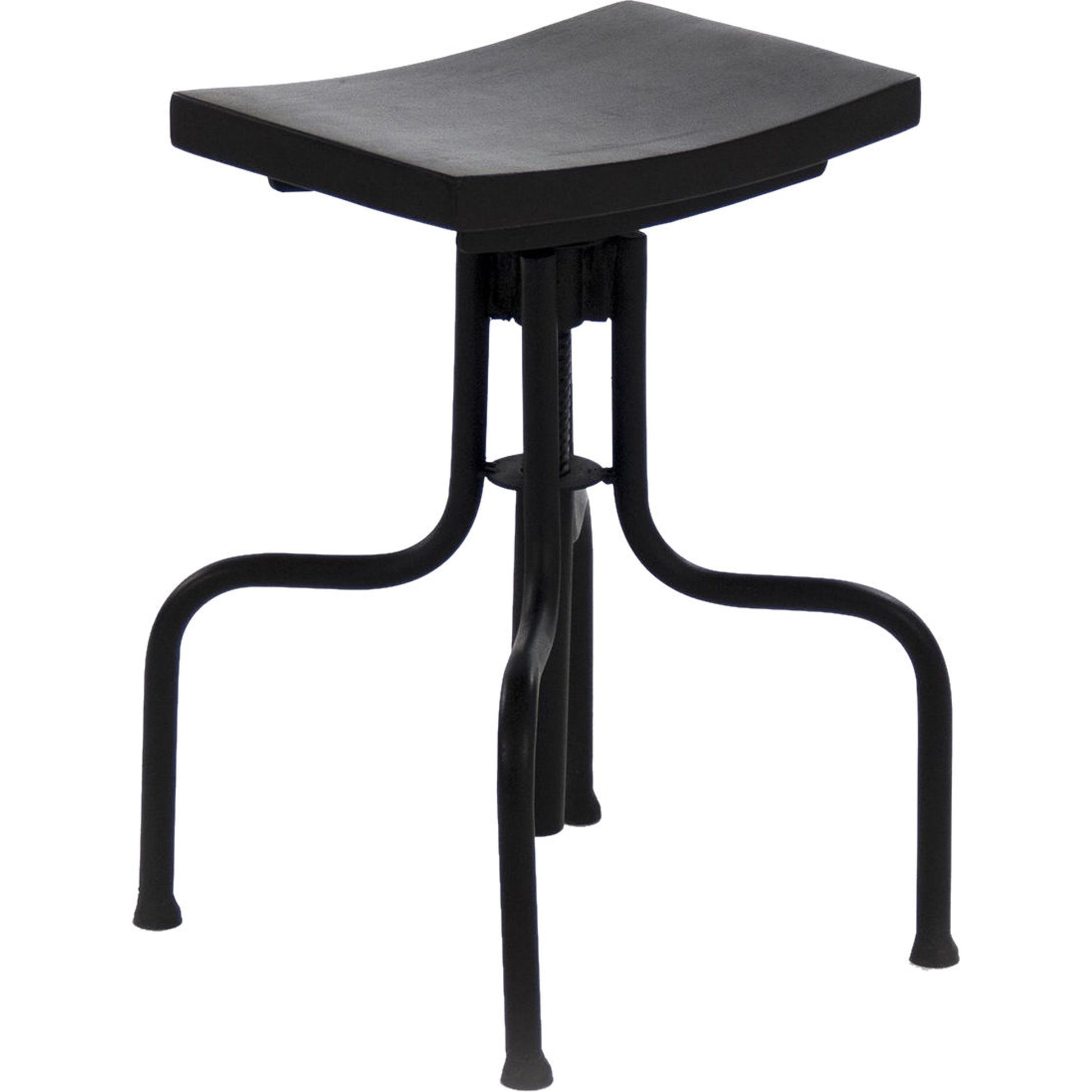 Evolution Crutch Bar Stool by Zentique in dark walnut and recycled wood, metal. Made from recycled wood, metal in a modern style.