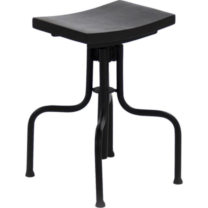 Evolution Crutch Bar Stool by Zentique in dark walnut and recycled wood, metal. Made from recycled wood, metal in a modern style.