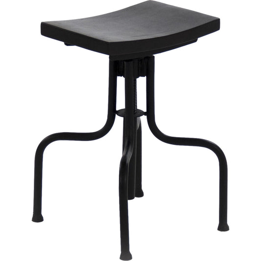 Evolution Crutch Bar Stool by Zentique in dark walnut and recycled wood, metal. Made from recycled wood, metal in a modern style.