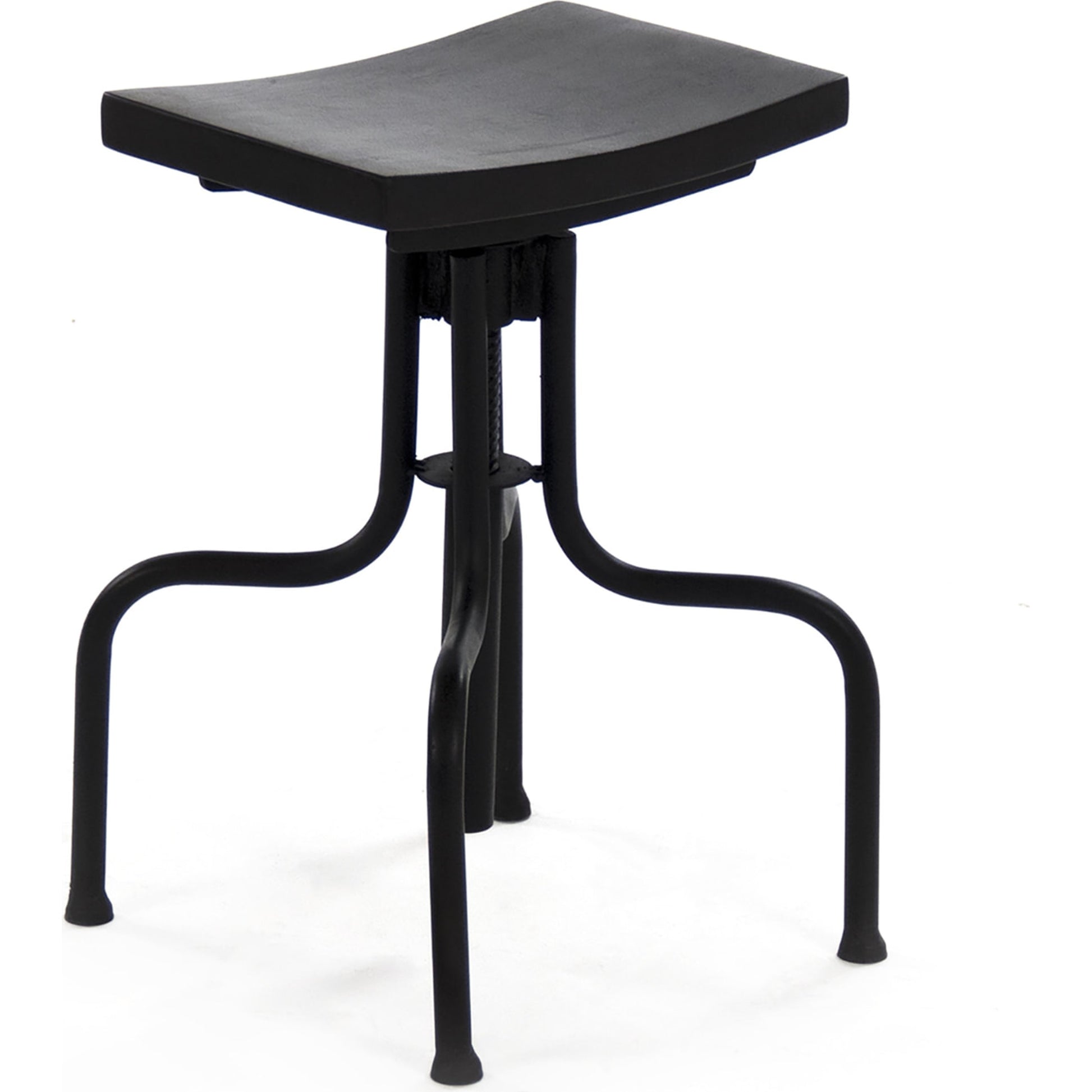 Evolution Crutch Bar Stool by Zentique in dark walnut and recycled wood, metal. Made from recycled wood, metal in a modern style.