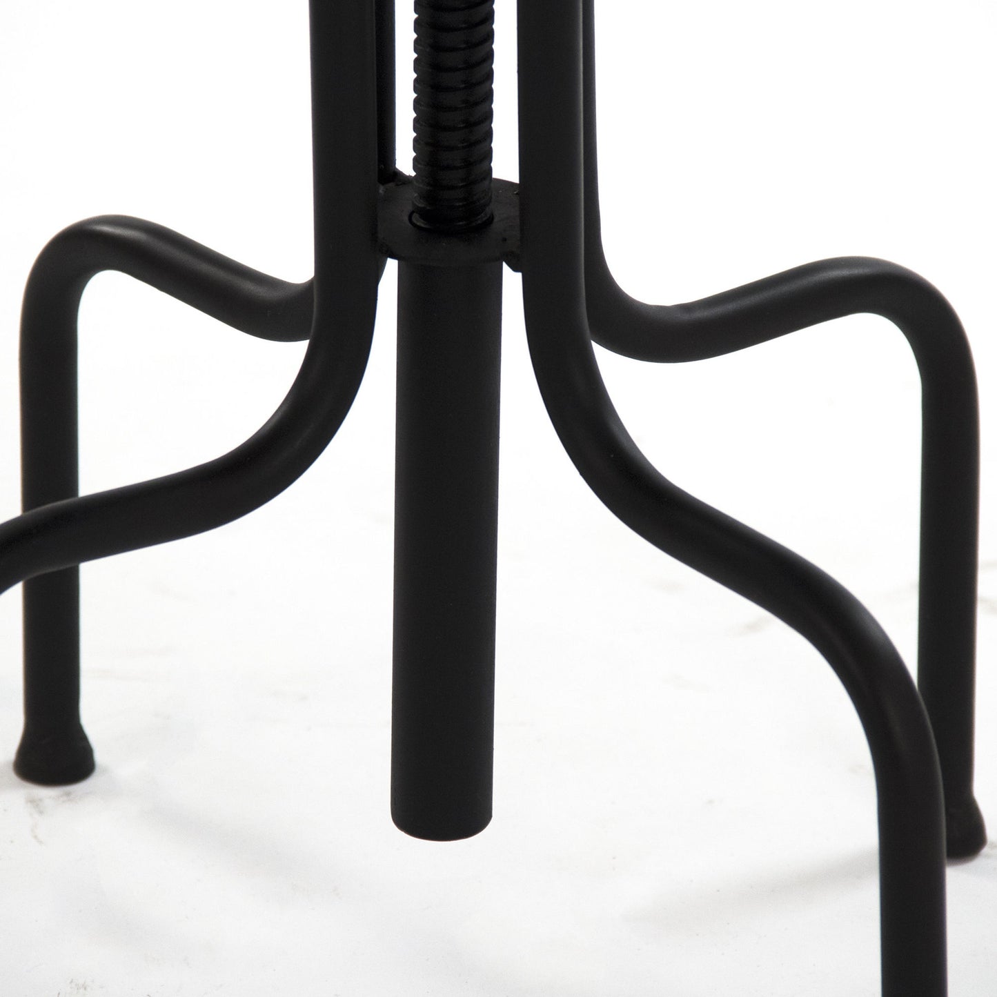 001 S-337123 | Closeup | Evolution Crutch Bar Stool by Zentique in dark walnut and recycled wood, metal. Made from recycled wood, metal in a modern style.