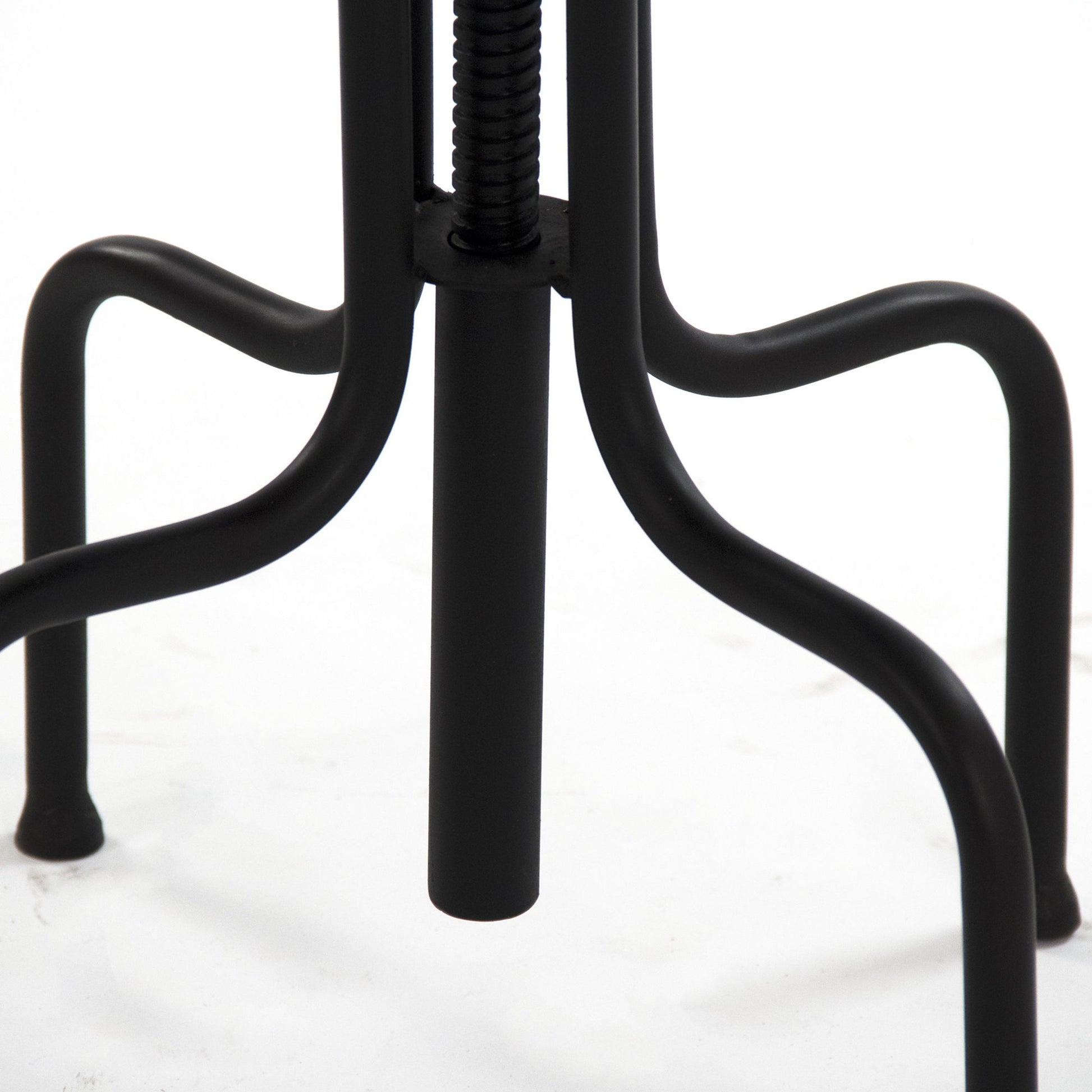 Evolution Crutch Bar Stool by Zentique in dark walnut and recycled wood, metal. Made from recycled wood, metal in a modern style.