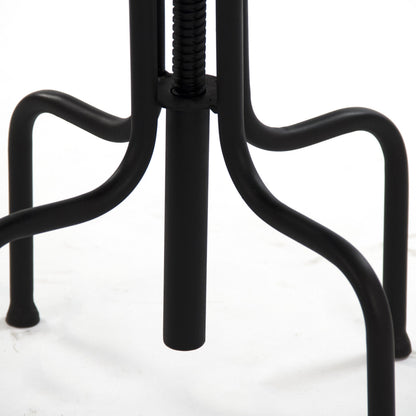 Evolution Crutch Bar Stool by Zentique in dark walnut and recycled wood, metal. Made from recycled wood, metal in a modern style.