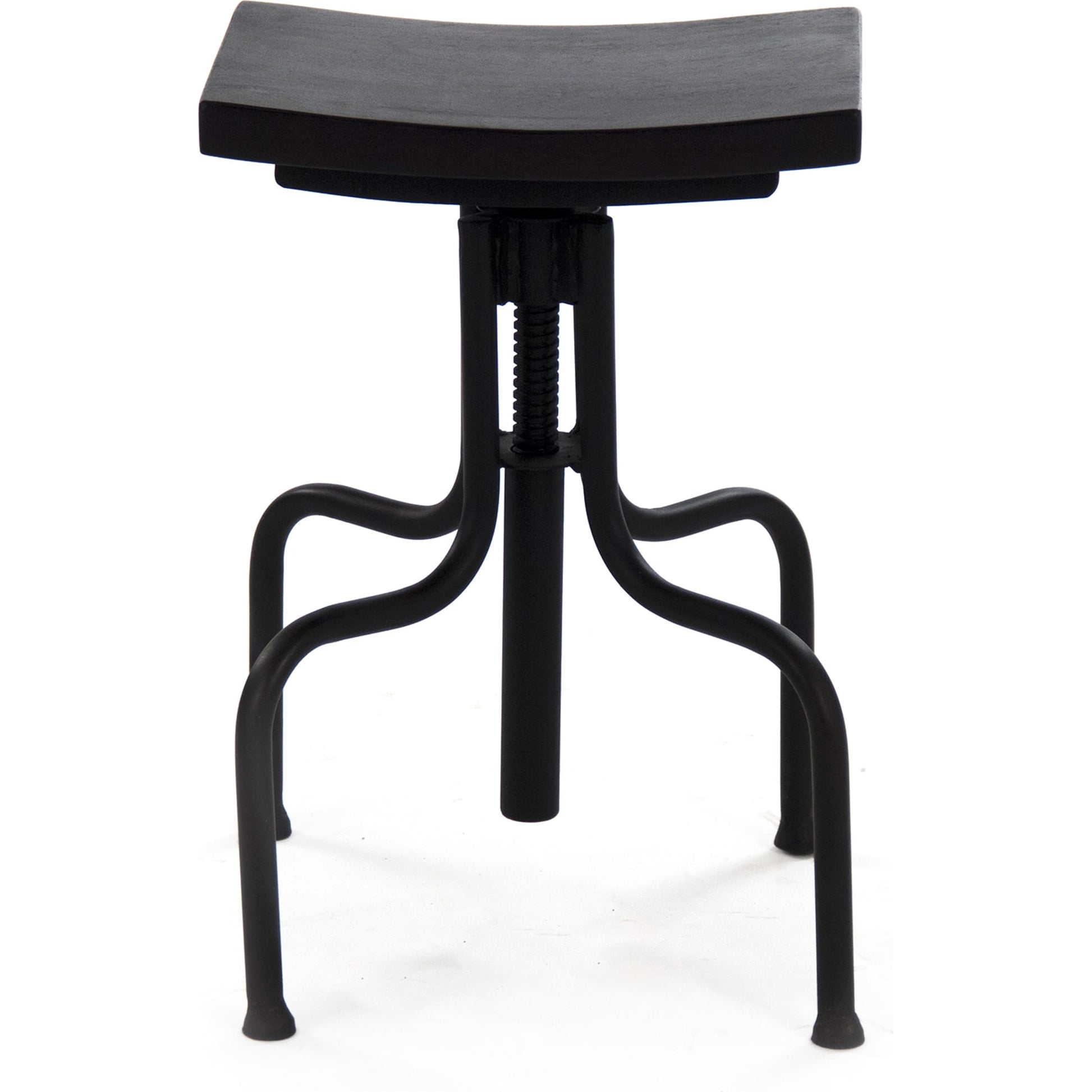 Evolution Crutch Bar Stool by Zentique in dark walnut and recycled wood, metal. Made from recycled wood, metal in a modern style.