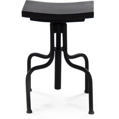 Evolution Crutch Bar Stool by Zentique in dark walnut and recycled wood, metal. Made from recycled wood, metal in a modern style.