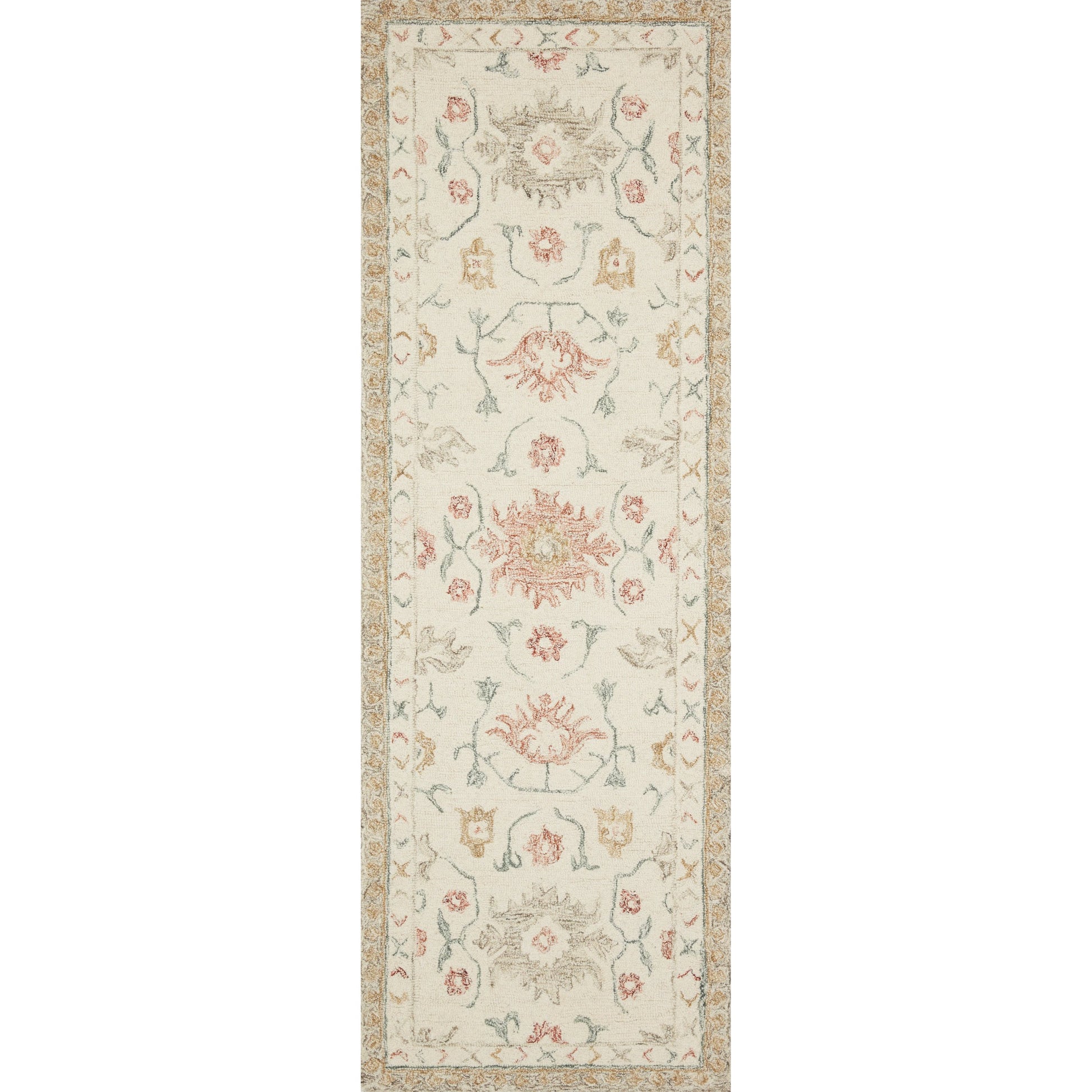 Norabel Eleanor Rug by Loloi in ivory, rust. Made from 100% wool in a transitional style.
