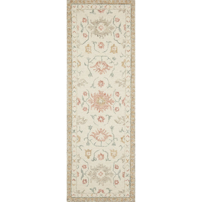 Norabel Eleanor Rug by Loloi in ivory, rust. Made from 100% wool in a transitional style.