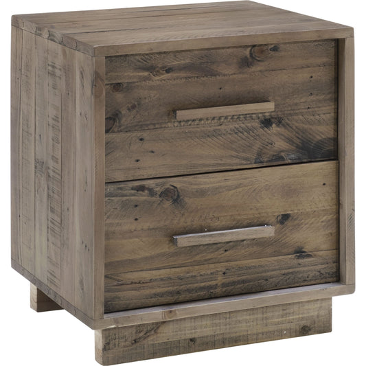 Nevada Nightstand by LH Imports in dark driftwood. Made from reclaimed pine in a rustic style.
