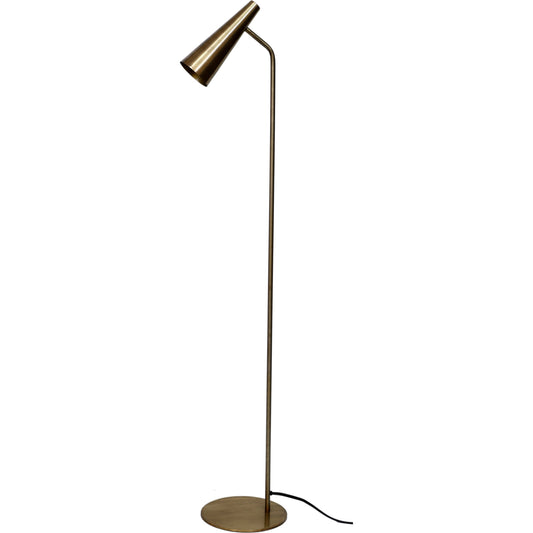 Trumpet Floor Lamp by Moe's Home Collection in antique brass. Made from iron in a modern style.