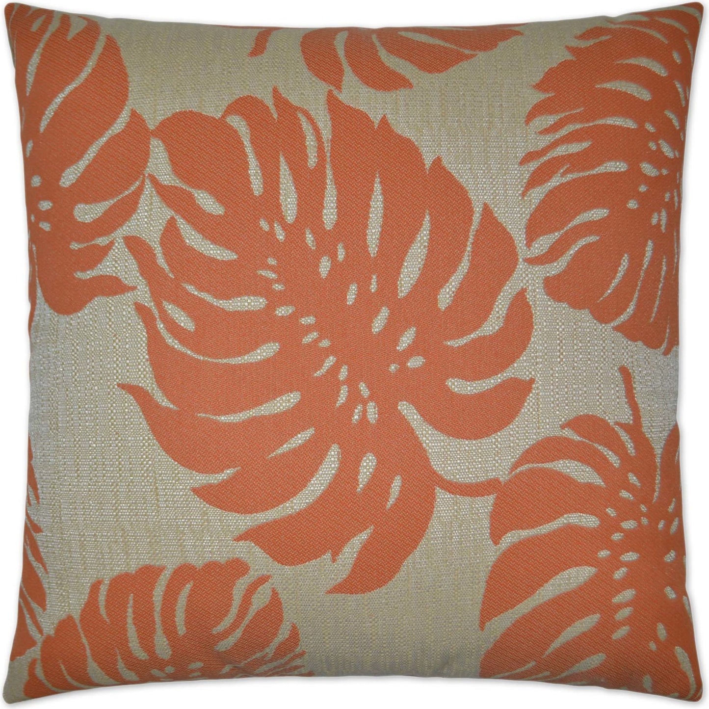 001 SR-808654 | Additional Silo | Bay Palm Pillow by DV Kap Home in orange. Made from 57% polypropylene, 43% polyester in a coastal style.