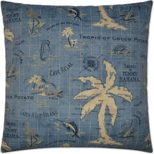 Island Song Pillow by DV Kap Home in ocean. Made from 100% polyester in a coastal style.
