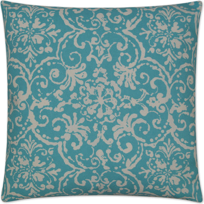 Print Affair Pillow by DV Kap Home in turquoise. Made from 100% spun polyester in a modern style.