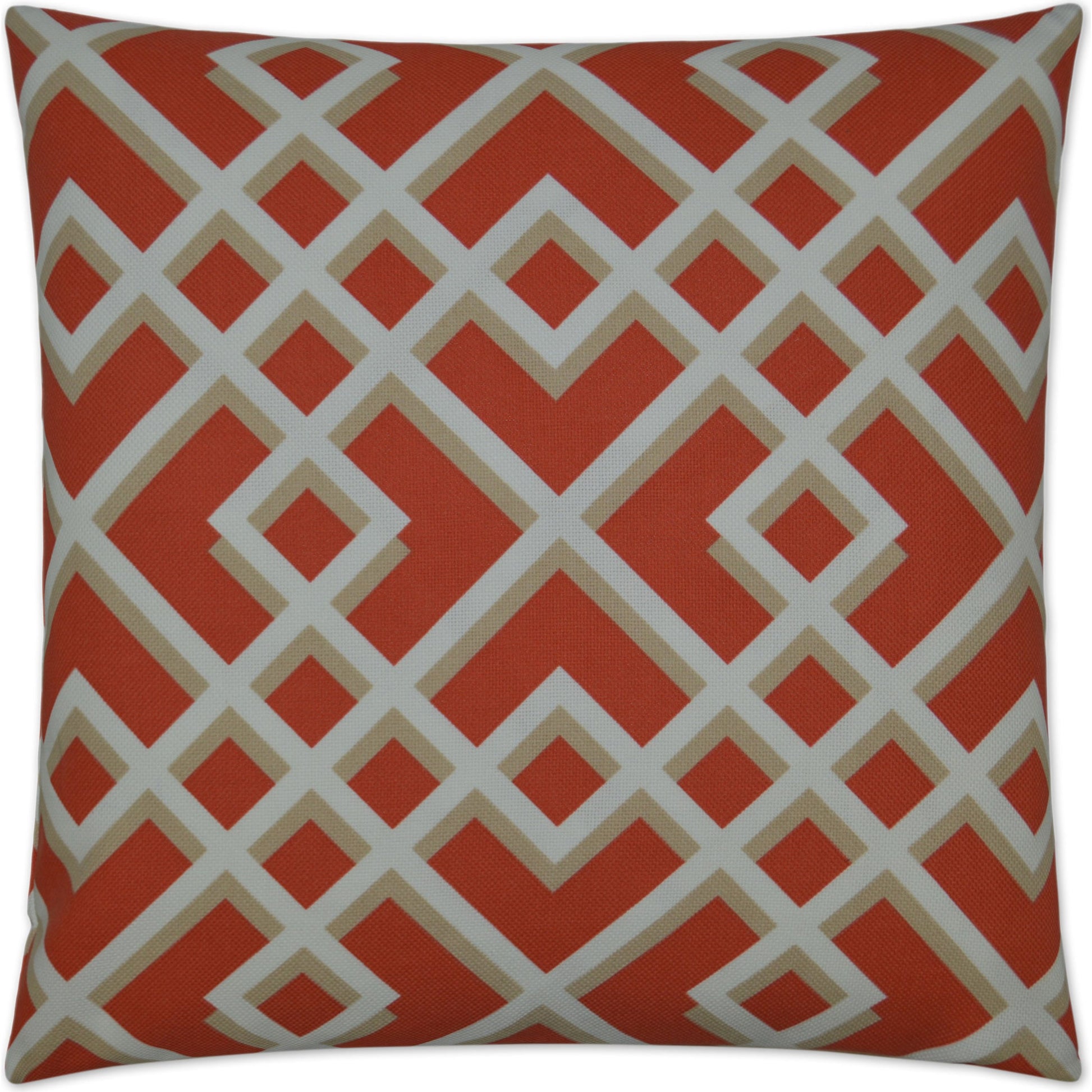Pergola Pillow by DV Kap Home in coral. Made from 100% spun polyester in a modern style.