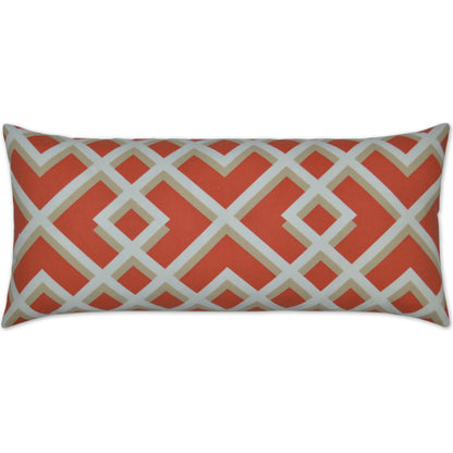 Pergola Pillow by DV Kap Home in coral. Made from 100% spun polyester in a modern style.