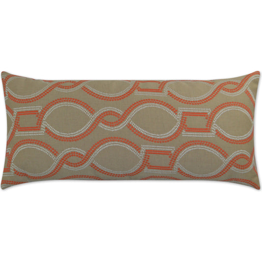 Twist Pillow by DV Kap Home in orange. Made from 100% sunbrella acrylic in a modern style.