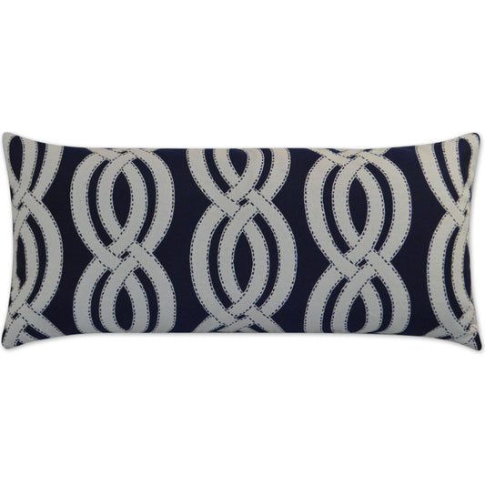 Sea Shore Pillow by DV Kap Home in navy. Made from 100% olefin in a modern style.