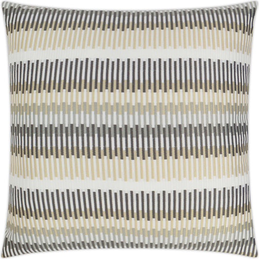 Sunfun Stripe Pillow by DV Kap Home in linen. Made from 100% solution dyed polyester in a modern style.