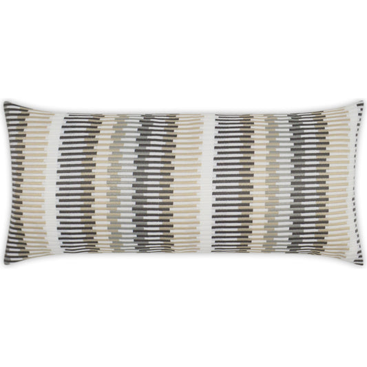 Sunfun Stripe Pillow by DV Kap Home in linen. Made from 100% solution dyed polyester in a modern style.