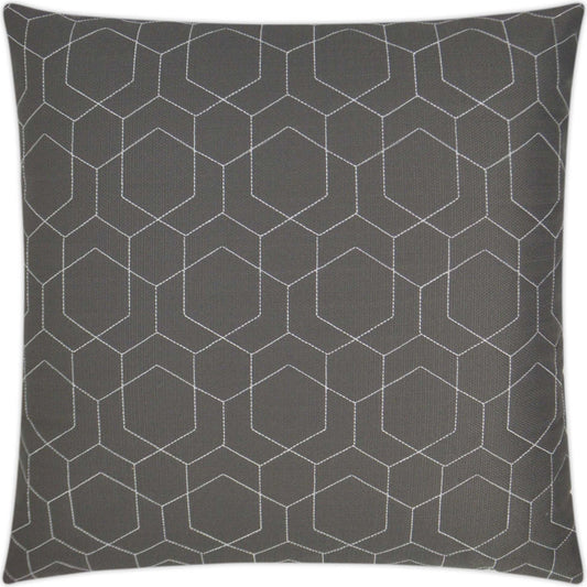 Hex Quilt Pillow by DV Kap Home. Made from 100% solution dyed polyester in a modern style.