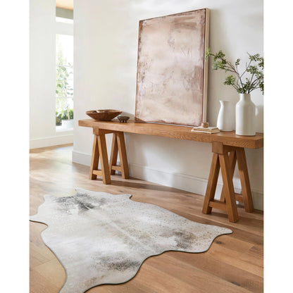 Odessa ODE-02 Rug by Loloi in silver, gray. Made from 100% polyester in a rustic style.