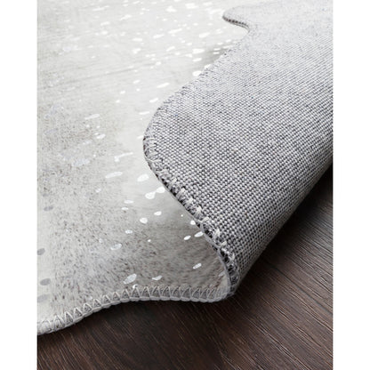 Odessa ODE-02 Rug by Loloi in silver, gray. Made from 100% polyester in a rustic style.