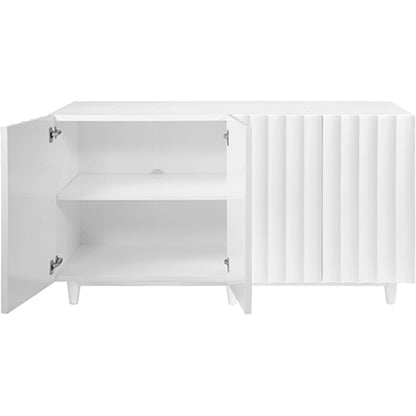 Odette Scalloped Front Cabinet by Worlds Away in black and black. Made from hardwood solids, mdf, metal in a modern style.