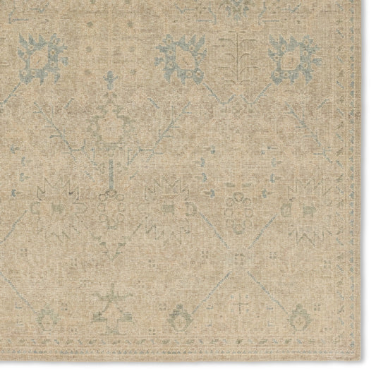 Onessa ONE04 Rug by Jaipur Living in tan, blue. Made from 100% wool in a unique style.