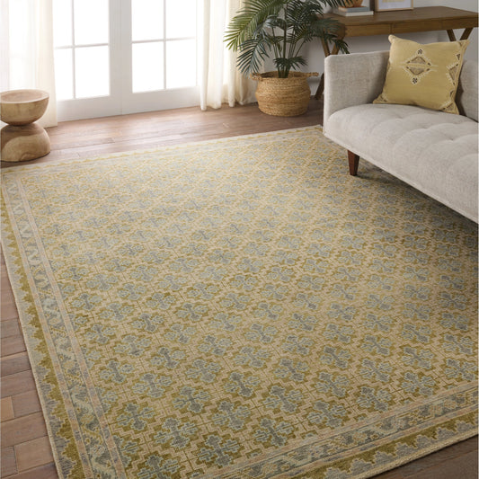 Onessa ONE05 Rug by Jaipur Living in blue, green. Made from 100% wool in a unique style.