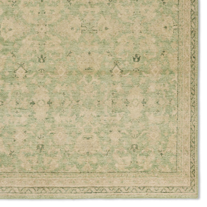 Onessa ONE08 Rug by Jaipur Living in green, tan. Made from 100% wool in a unique style.