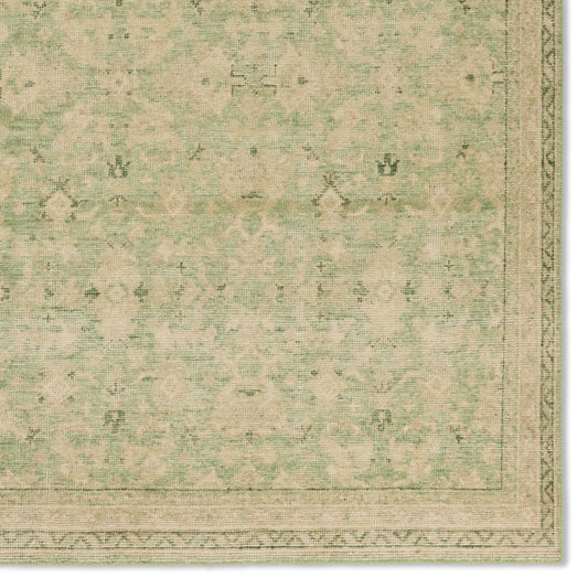 Onessa ONE08 Rug by Jaipur Living in green, tan. Made from 100% wool in a unique style.