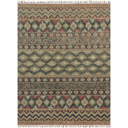 Owen OW-03 Rug by Loloi in indigo, sage. Made from jute, wool in a eclectic & global style.