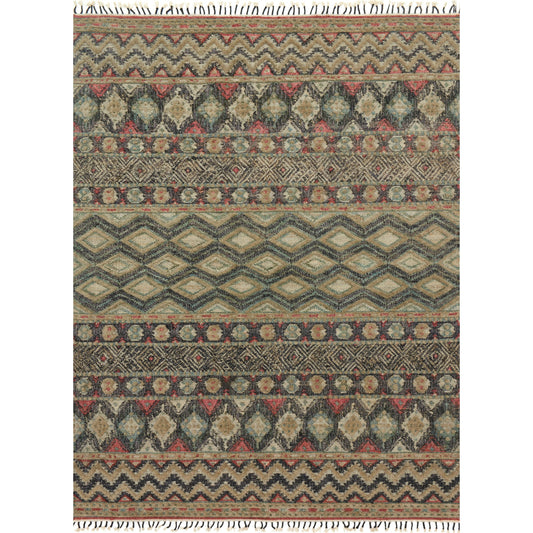 Owen OW-03 Rug by Loloi in indigo, sage. Made from jute, wool in a eclectic & global style.
