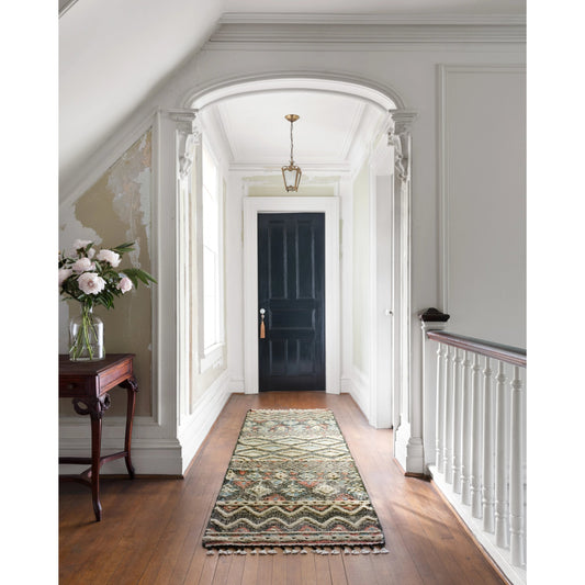 Owen OW-03 Rug by Loloi in indigo, sage. Made from jute, wool in a eclectic & global style.