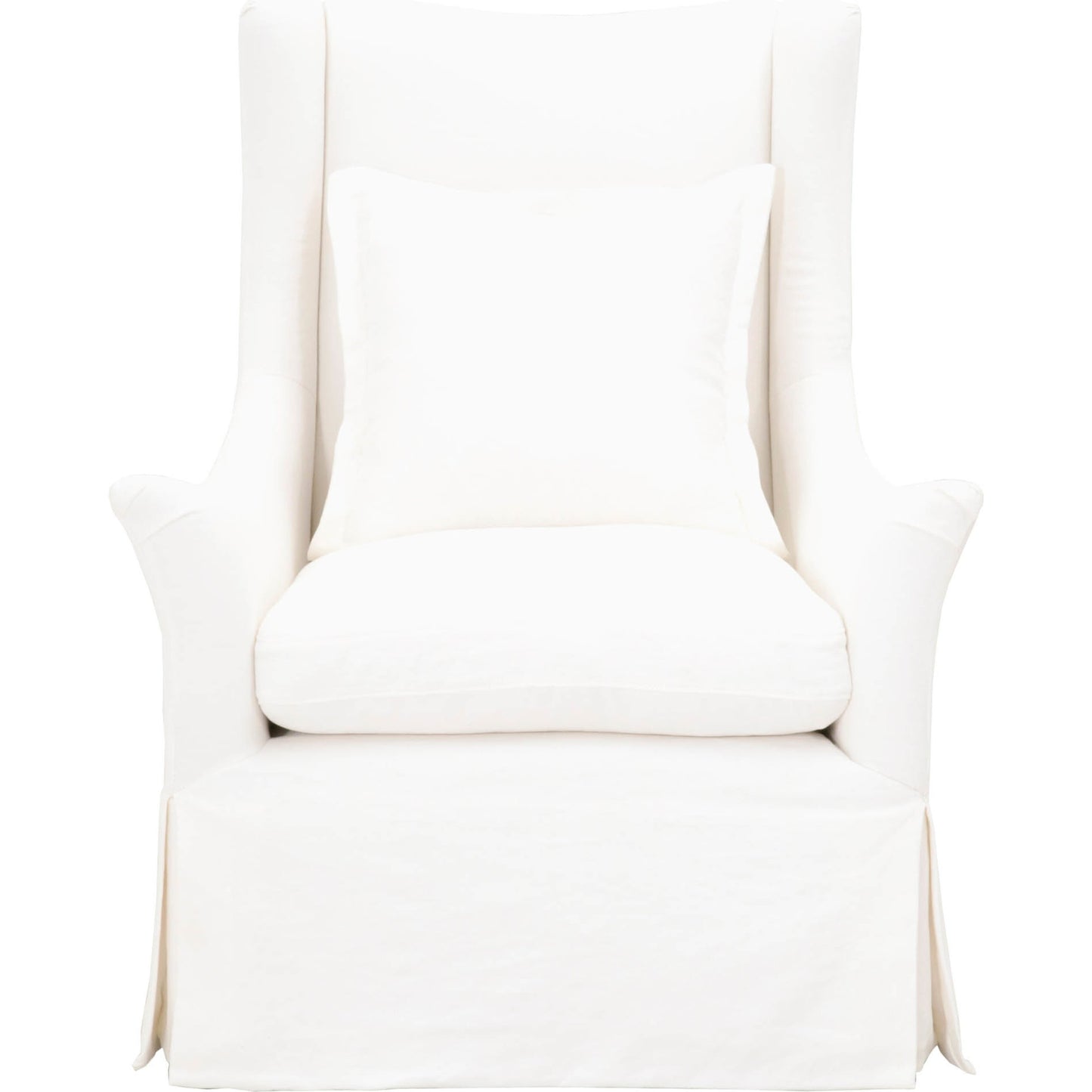 002 SR-387445 | Additional Silo | Otto Slipcover Swivel Club Chair by Essentials For Living in creme crepe. Made from 40% linen, 60% cotton in a transitional style.
