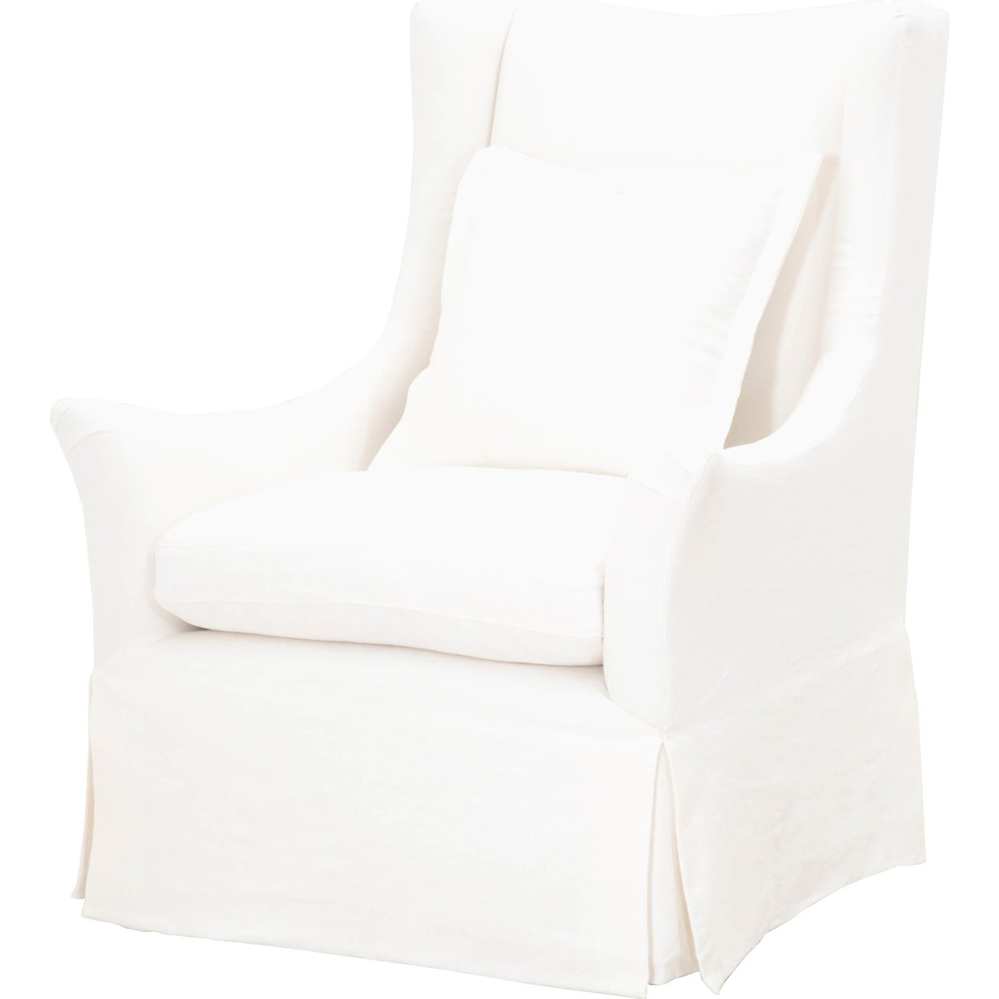 001 SR-387445 | Additional Silo | Otto Slipcover Swivel Club Chair by Essentials For Living in creme crepe. Made from 40% linen, 60% cotton in a transitional style.