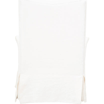 Otto Slipcover Swivel Club Chair by Essentials For Living in creme crepe. Made from 40% linen, 60% cotton in a transitional style.