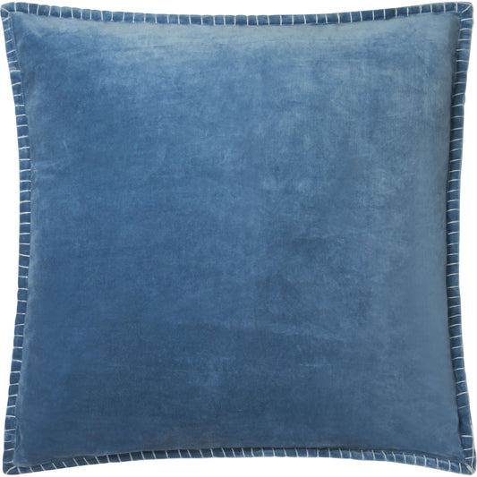 Mia Pillow by Loloi in peacock. Made from 100% cotton, velvet in a modern style.