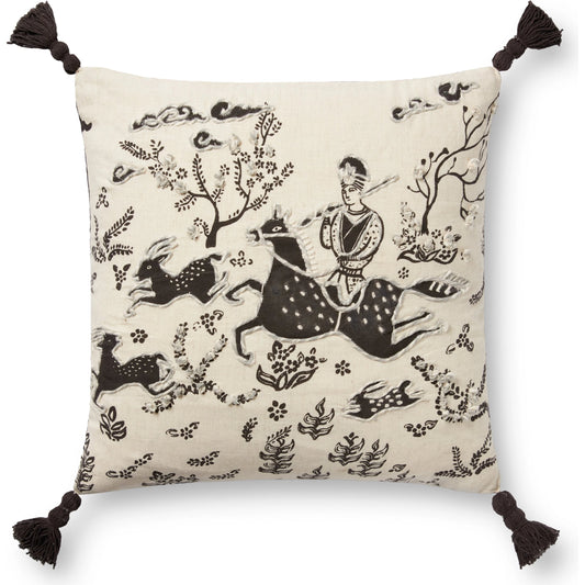 PLL0025 by Loloi in ivory, black. Made from 100% cotton in a modern style.