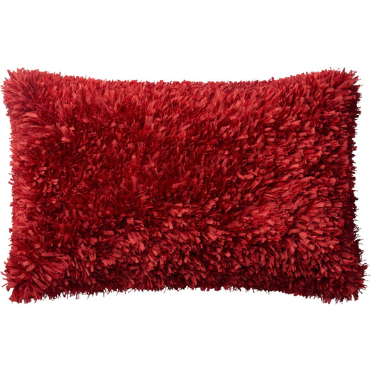 Poosh Pillow by Loloi in red. Made from 100% polyester in a modern style.