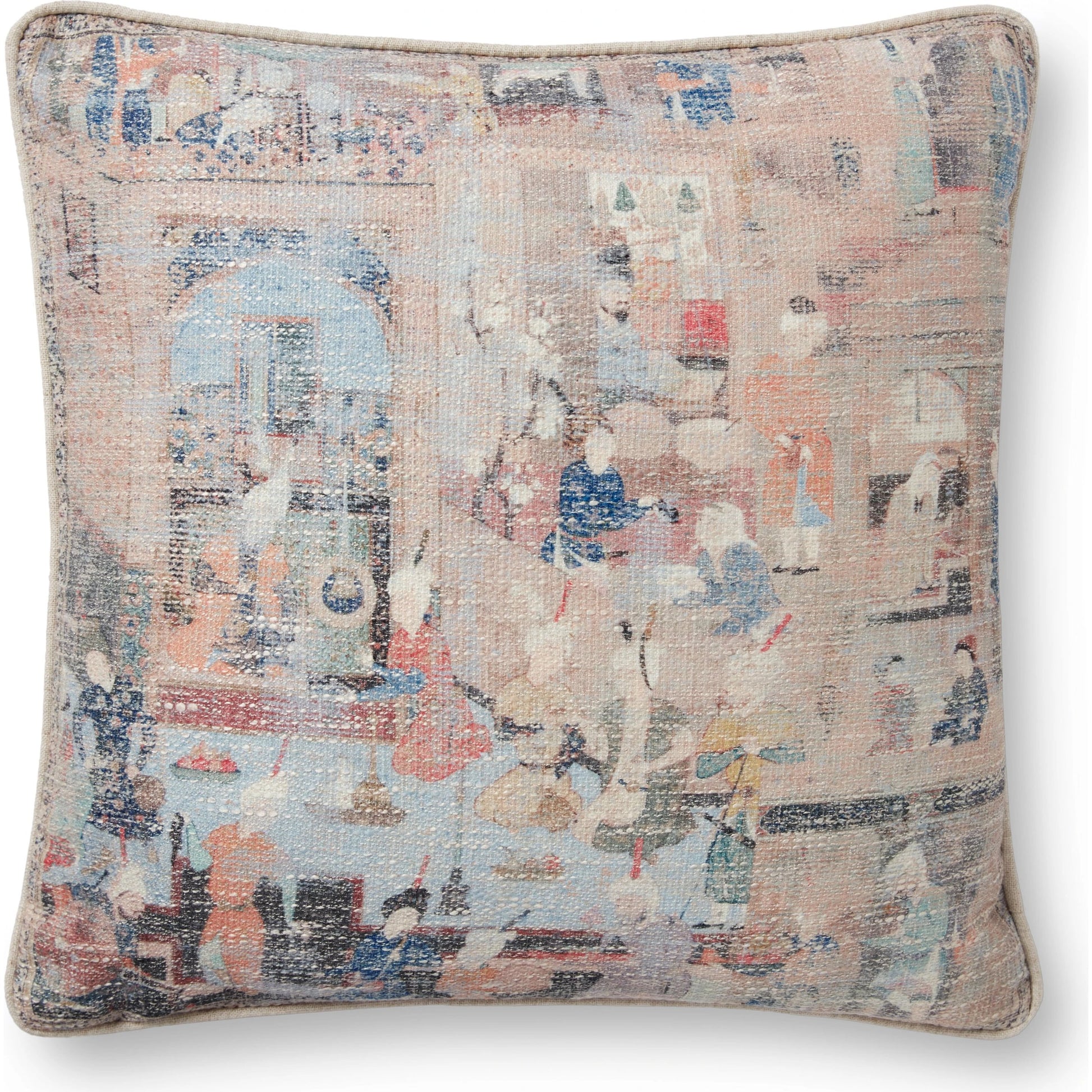 PLL0008 by Loloi in taupe, multi. Made from cotton, linen in a transitional style.