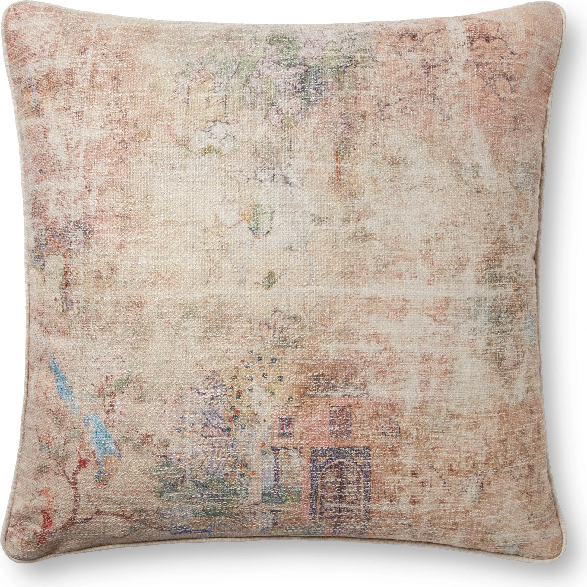 PLL0011 by Loloi in beige, multi. Made from cotton, linen in a transitional style.