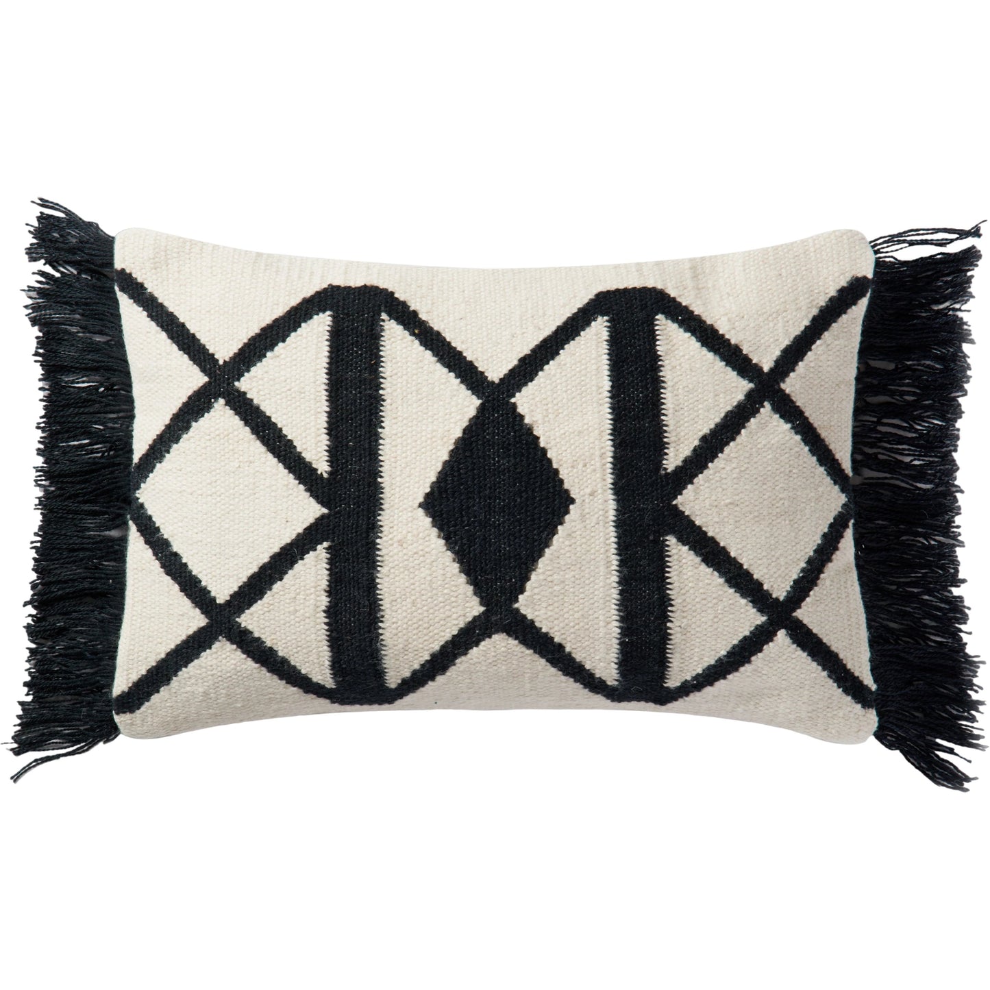 000 S-271085,S-271086 | Primary Silo | P0503 Pillow by Loloi in black, ivory. Made from 100% polyester in a eclectic & global style.