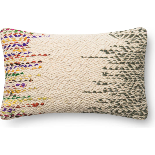 P0282 Pillow by Loloi in multi. Made from 70% wool, 30% cotton in a modern style.