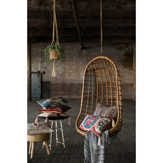 Yarely Pillow by Loloi in multi. Made from jute, wool, cotton in a rustic style.