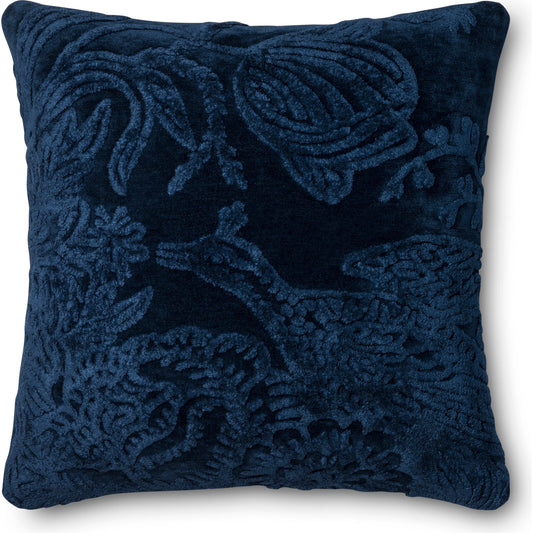 Sybil Pillow by Loloi in indigo. Made from 100% viscose in a traditional style.