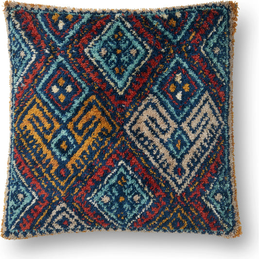Rios Pillow by Loloi in multi. Made from polyester, linen in a eclectic & global style.