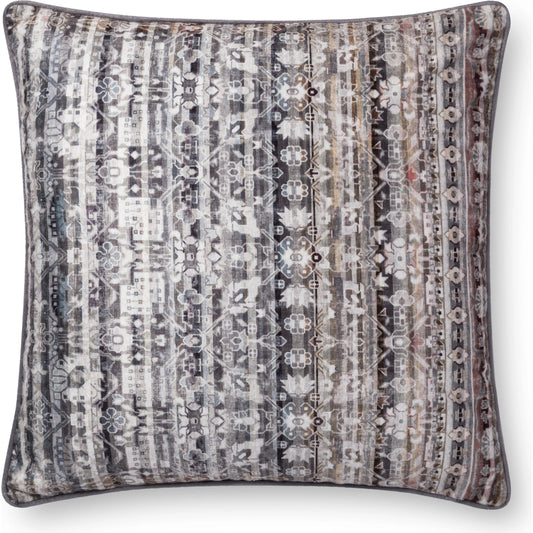 P0706 Pillow by Loloi in gray. Made from polyester, cotton in a modern style.