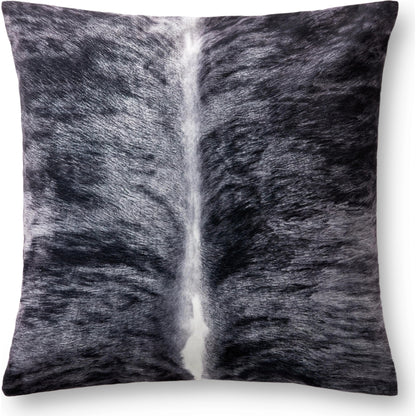P0979 Pillow by Loloi in charcoal. Made from 100% polyester in a modern style.