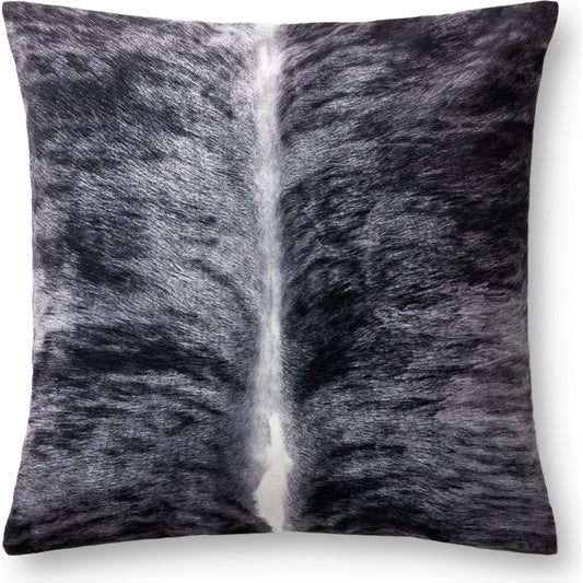 P0979 Pillow by Loloi in charcoal. Made from 100% polyester in a modern style.